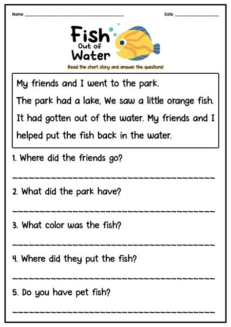 story with questions grade 1